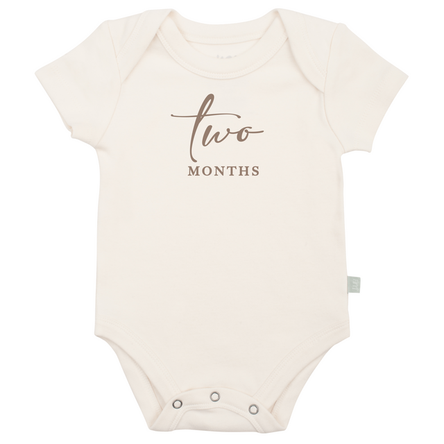 graphic bodysuit | two months milestone taupe - HoneyBug 