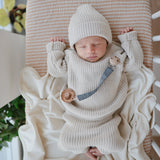 Linen Pacifier Clip 2-Pack - Blush/Cream - HoneyBug 