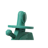 Dibly - Green - Baltic Amber & Natural Rubber Dinosaur Teether with Toothbrush Tail- - HoneyBug 
