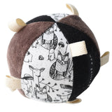 Taggy Ball with Rattle - Woodland - HoneyBug 