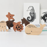 Wooden Tray Puzzle - Ocean Animals - HoneyBug 