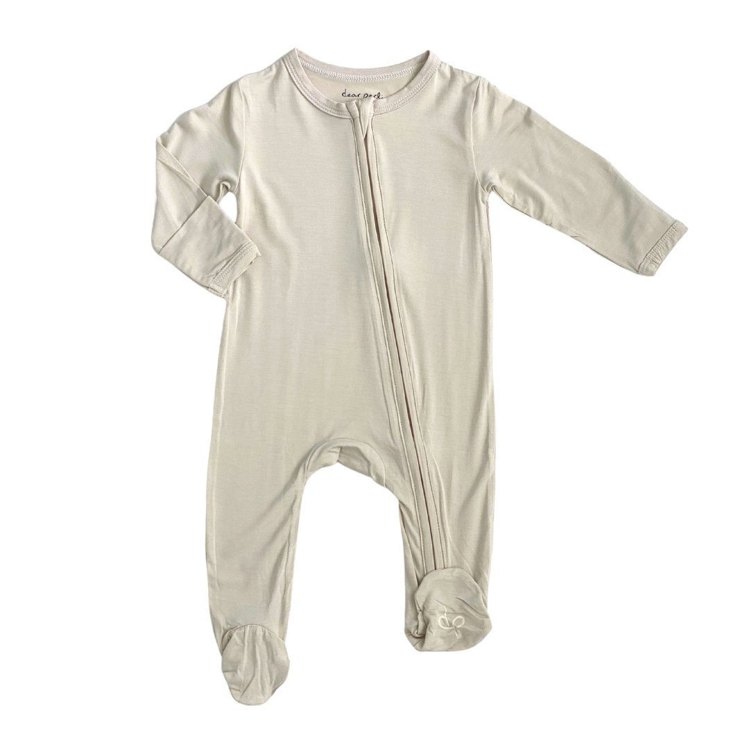 Zippered Footie - Apricot - HoneyBug 