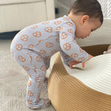 Zippered Footie - Pretzel Twists - HoneyBug 