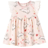 Easter Parade Eyelet Flutter Sleeve Dress - HoneyBug 