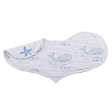 Ocean Cotton Heart Bib 2PK - HoneyBug 