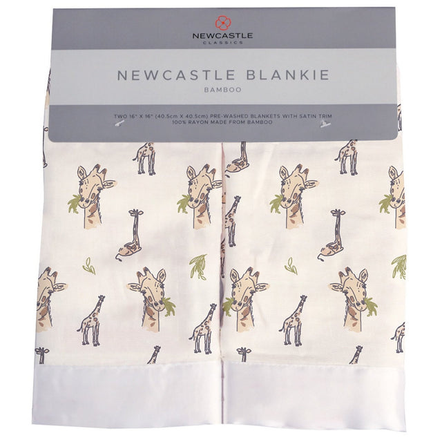 Hungry Giraffe Bamboo Muslin Security Baby Blankie - HoneyBug 