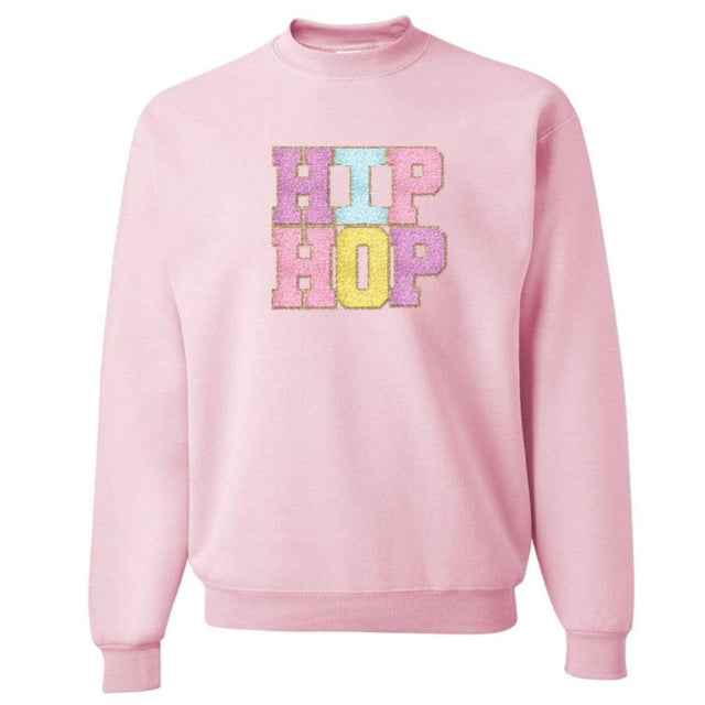 Adult Hip Hop Patch Sweatshirt - Pink - HoneyBug 
