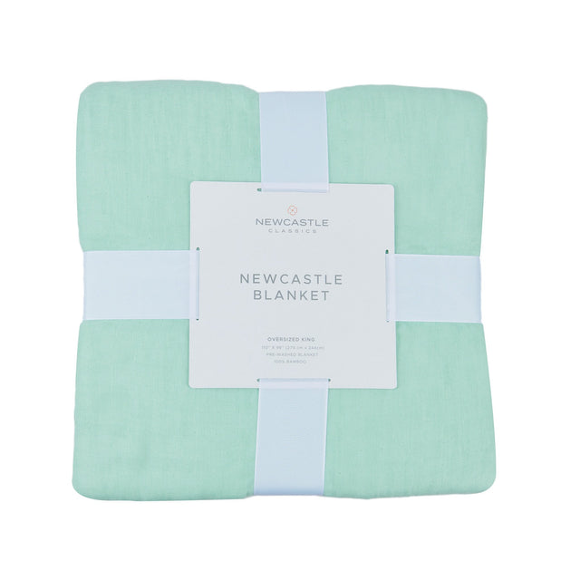 Seafoam Green Oversized King Luxury Bamboo Bed Blanket - HoneyBug 