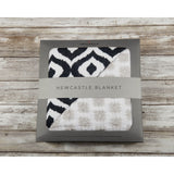 Morrocan Blue And Flower Child Cotton Muslin Newcastle Blanket - HoneyBug 