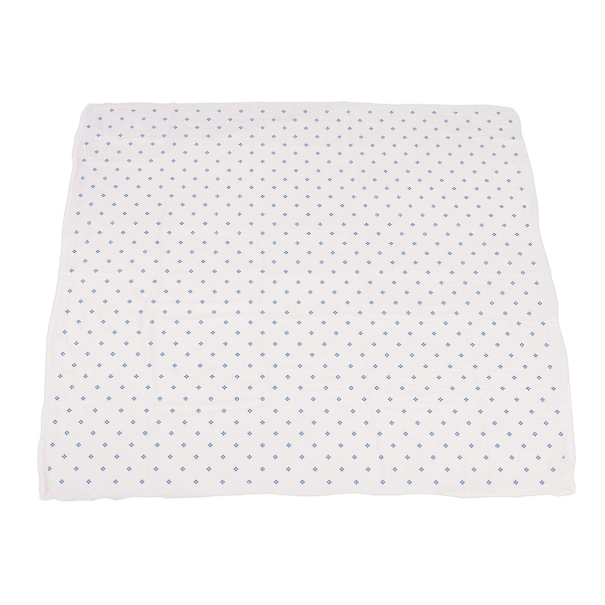 Wildflowers and Periwinkle Diamond Polka Dot Bamboo Newcastle Blanket - HoneyBug 