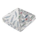 Blue Shadow Whales and Marina Sailboats Bamboo Newcastle Blanket - HoneyBug 