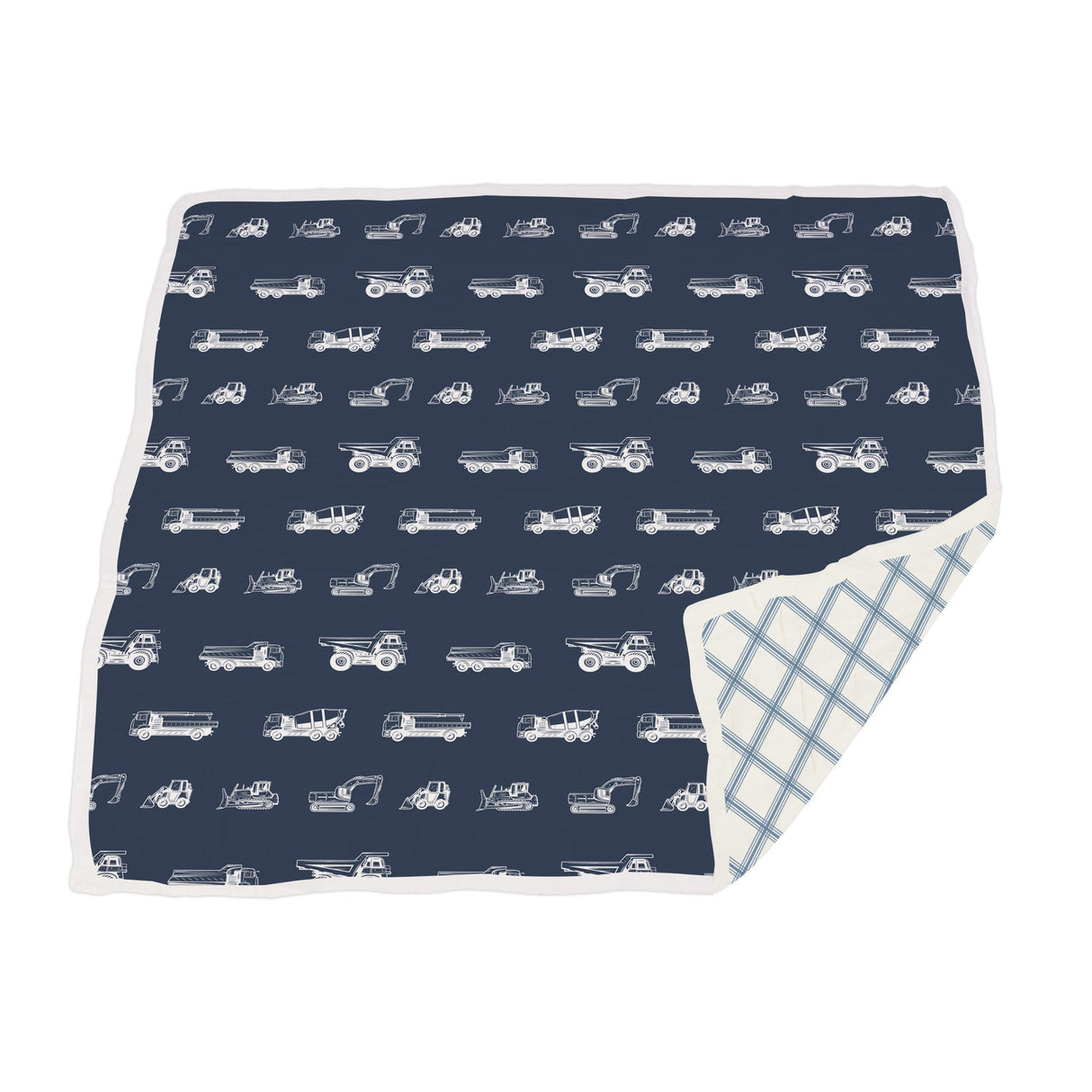 Things That Go and Buffalo Check Plaid Newcastle Blanket - HoneyBug 