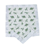 Granite Green Dinosaurs Cotton Newcastle Blankie - HoneyBug 