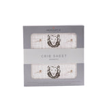 Hear Me Roar Lion Bamboo Muslin Crib Sheet - HoneyBug 