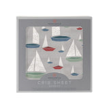 Marina Sailboats Bamboo Muslin Crib Sheet - HoneyBug 