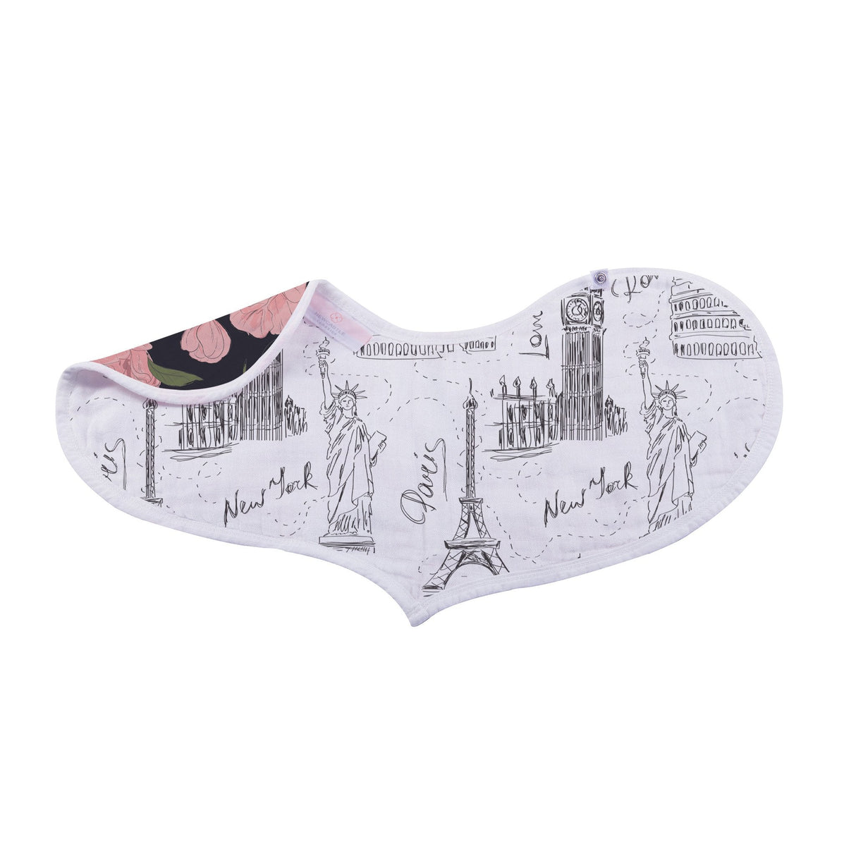 London, Paris, New York Heart Bibs - Set of 2 - HoneyBug 