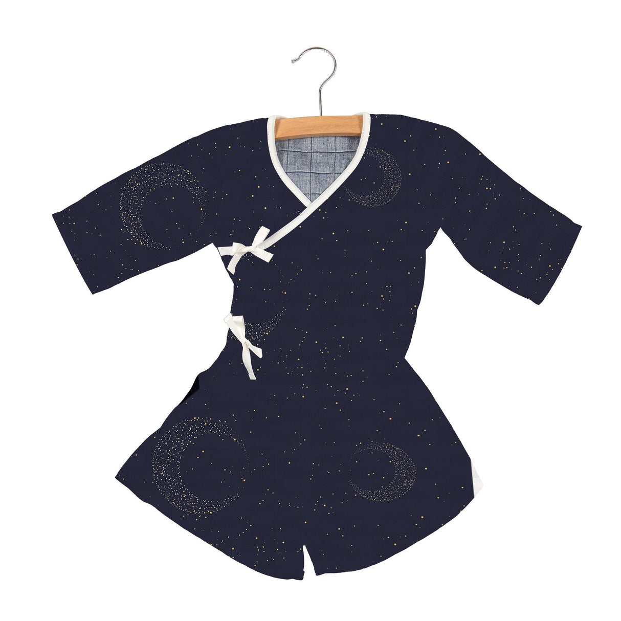Midnight Moon Bamboo Newcastle Mini Wrap Dress - HoneyBug 