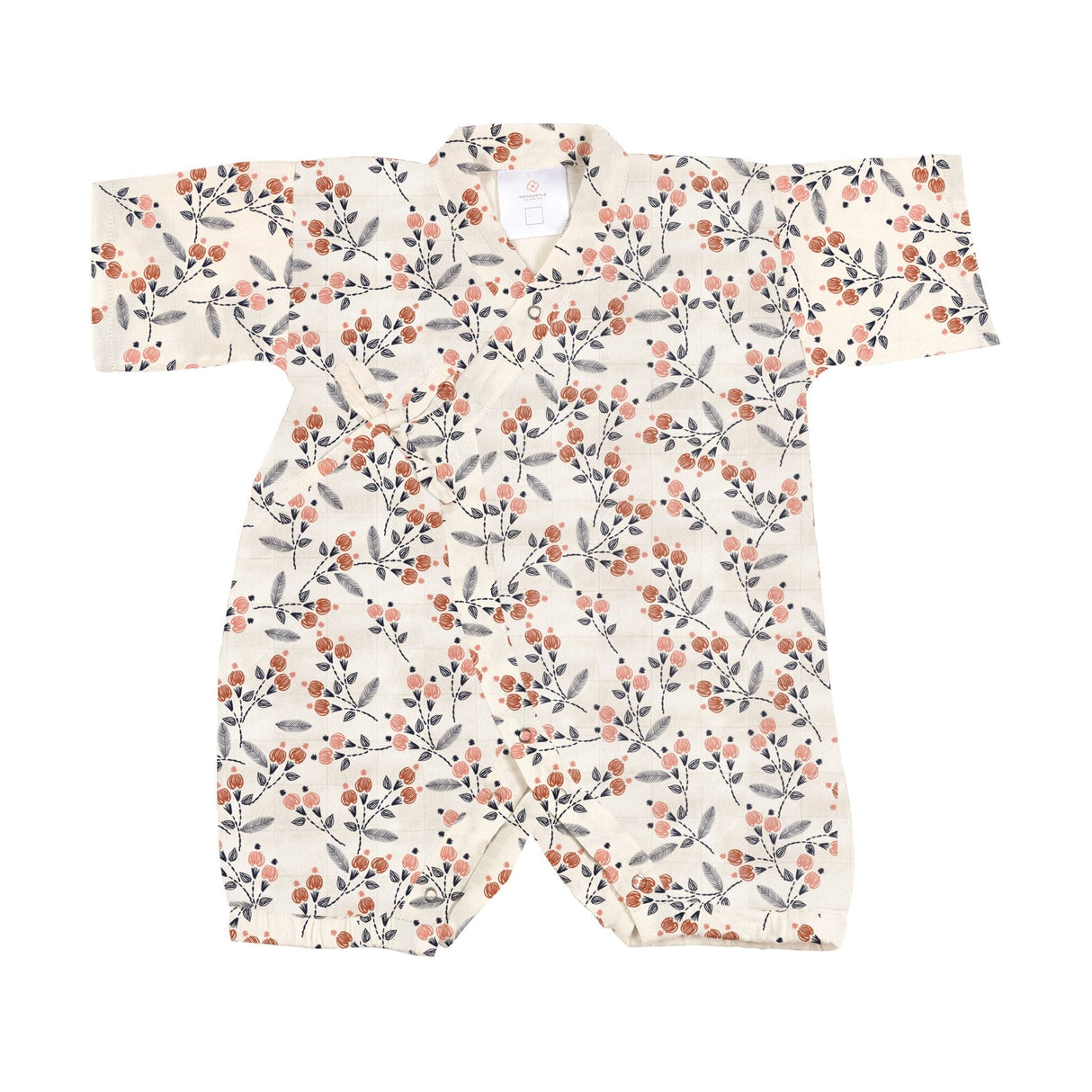 Dahlia Floral Bamboo Newcastle Mini Kimono Jumpsuit - HoneyBug 