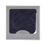 Midnight Moon Bamboo Hooded Towel and Washcloth Set - HoneyBug 