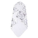 London, Paris, New York Hooded Towel and Washcloth Set - HoneyBug 