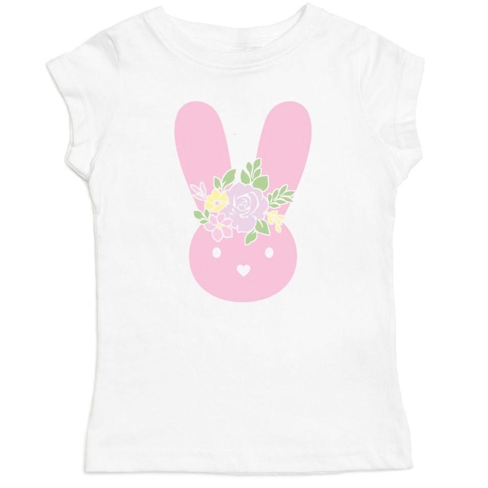 Boho Bunny Short Sleeve Shirt - Kids Easter Tee - HoneyBug 
