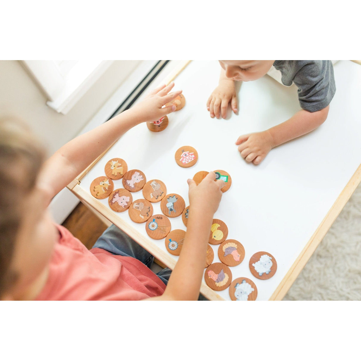 On The Farm Matching Tiles - HoneyBug 