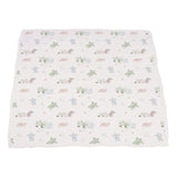 Turtles and Water Lily Bamboo Muslin Newcastle Blanket - HoneyBug 