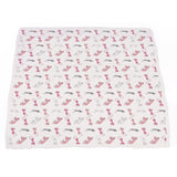 Playful Kitty and Candy Stripe Bamboo Muslin Newcastle Blanket - HoneyBug 