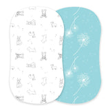 Corgi and Dandelion Seeds Bamboo Changing Pad Cover/Bassinet Sheets - HoneyBug 